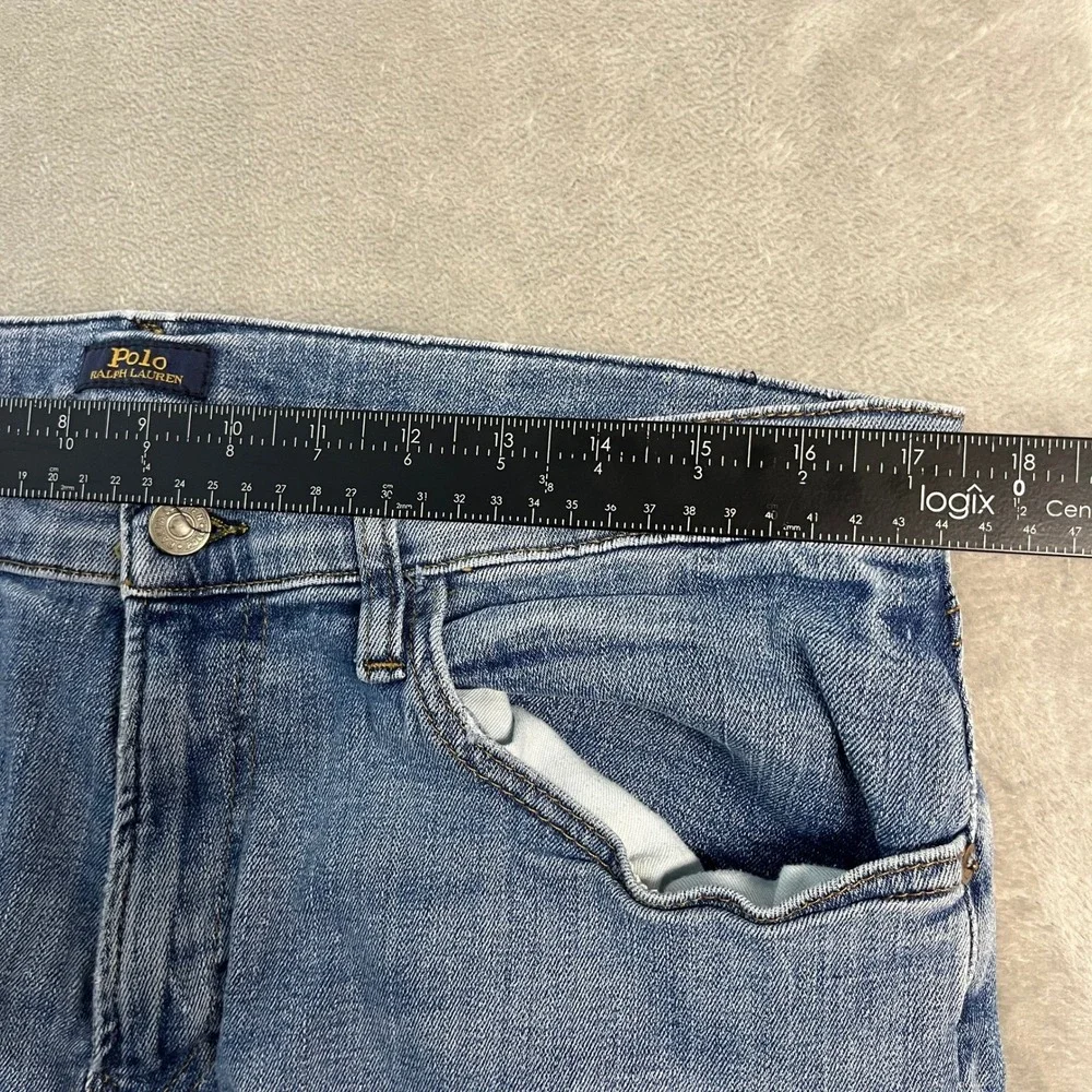 Polo Ralph Lauren Hampton Relaxed Straight Jeans Mens 35x30 Blue Medium Wash